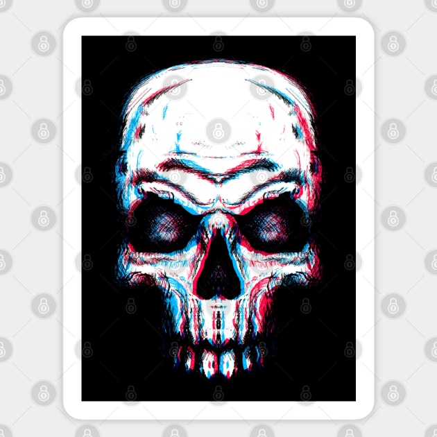Skull Glitch Sticker by Kyra_Clay